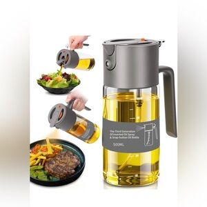 F: Excellent 500ml Olive Oil Spray / Dispenser 2 in 1. No Leak- No Clog!! NIB